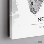 Cuadro New York Map Blanco