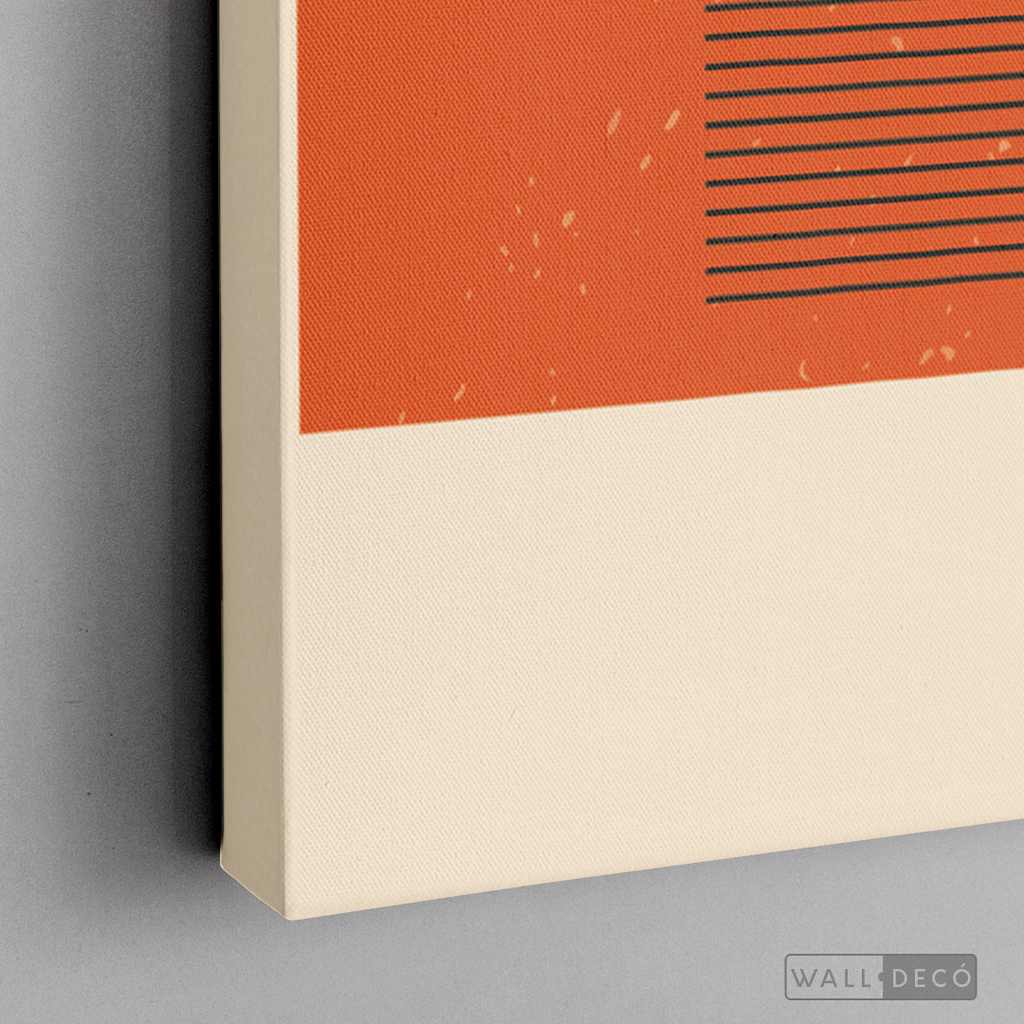 Cuadro Abstracto Minimal Sunset Orange