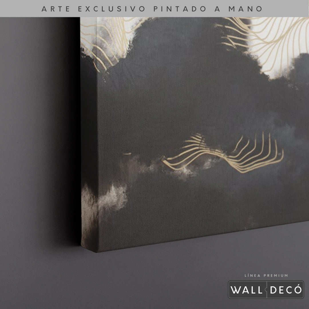 Arte Pintado a Mano Ritmo Nocturno Horizontal