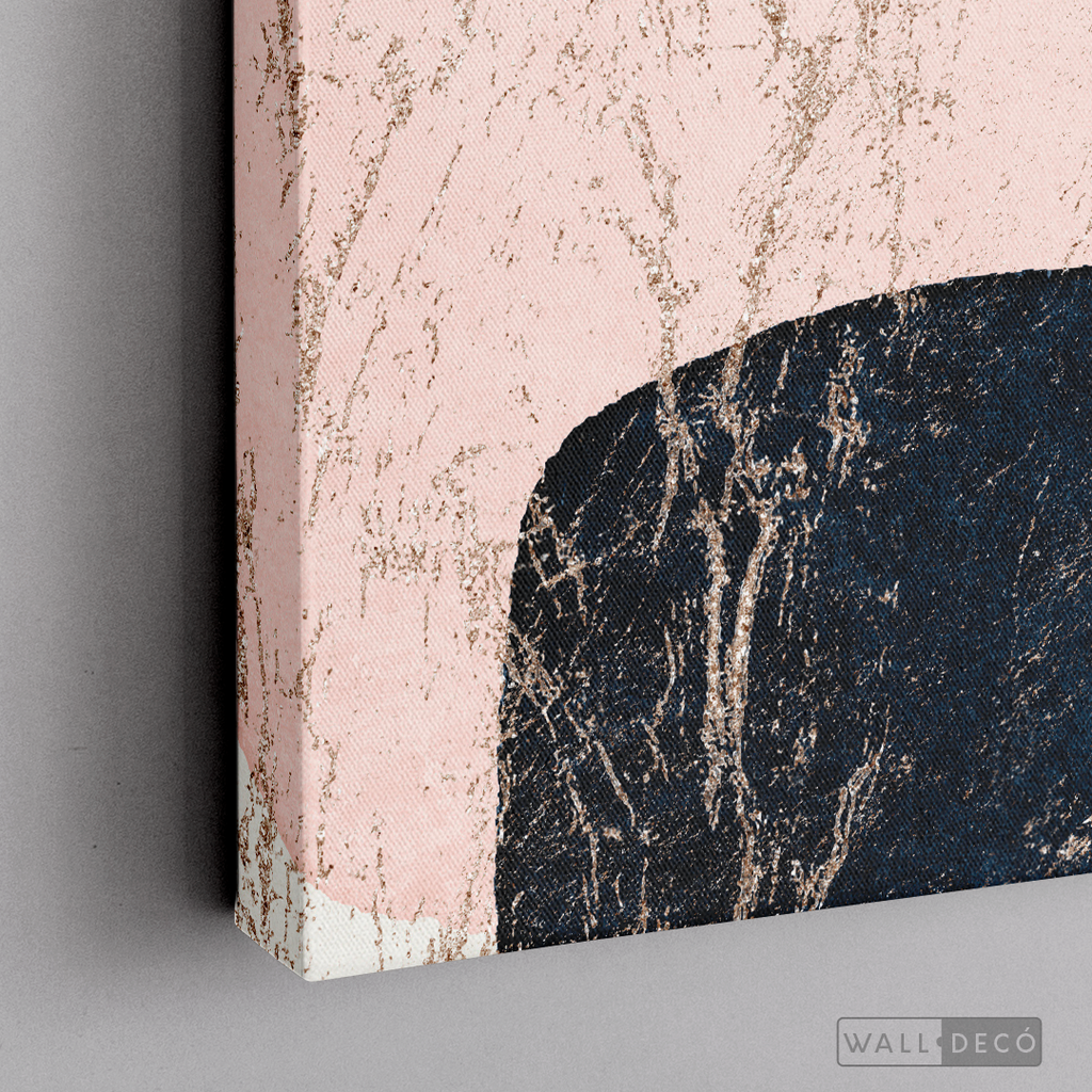 Cuadro Fragmentos Abstractos Rosa Y Azul
