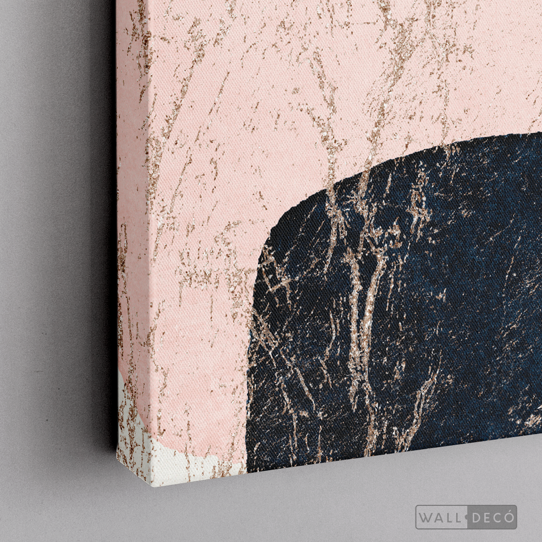 Cuadro Fragmentos Abstractos Rosa Y Azul