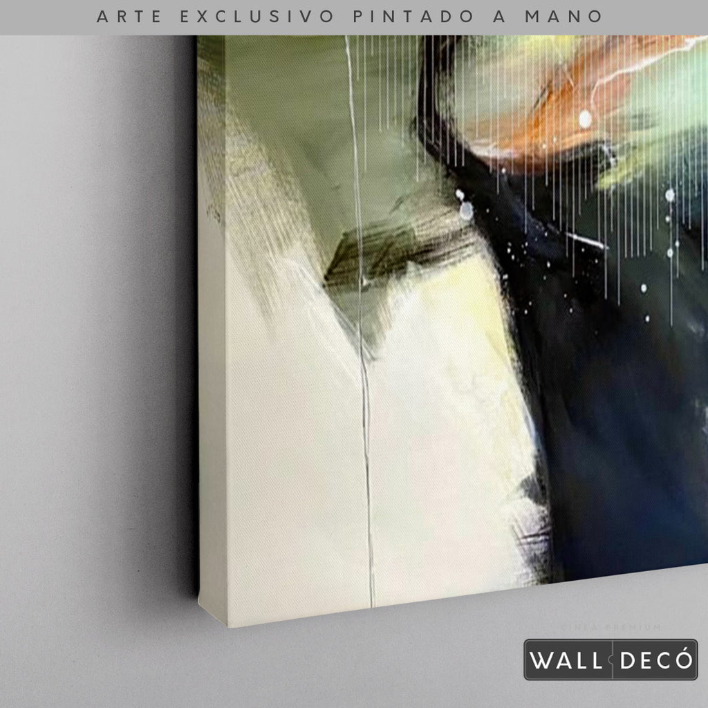 Arte Pintado a Mano Pensamiento Musical Vertical