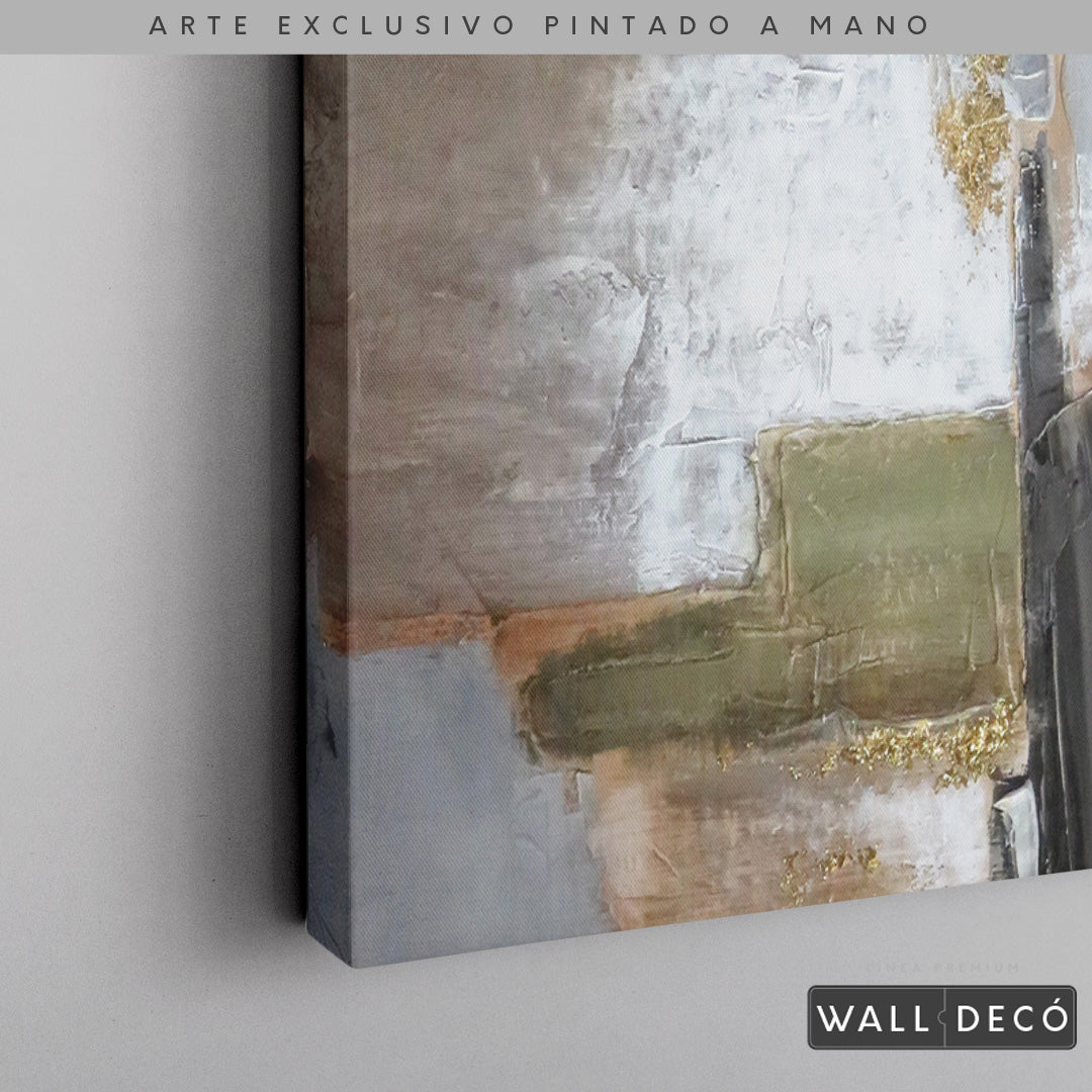 Arte Pintado a Mano Naturaleza Estructural Vertical