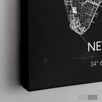 Cuadro New York Map Negro