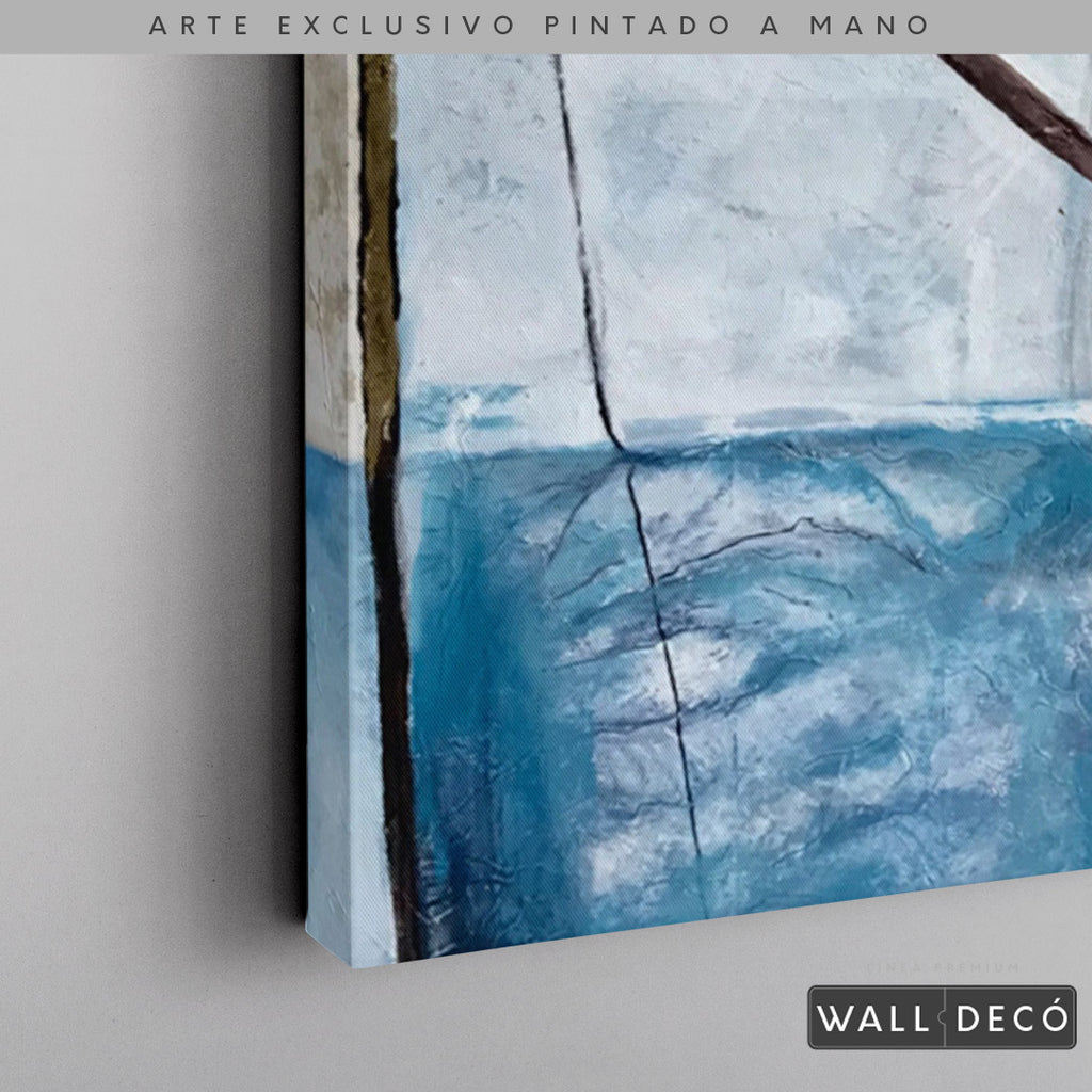 Arte Pintado a Mano Agua En El Pozo Vertical