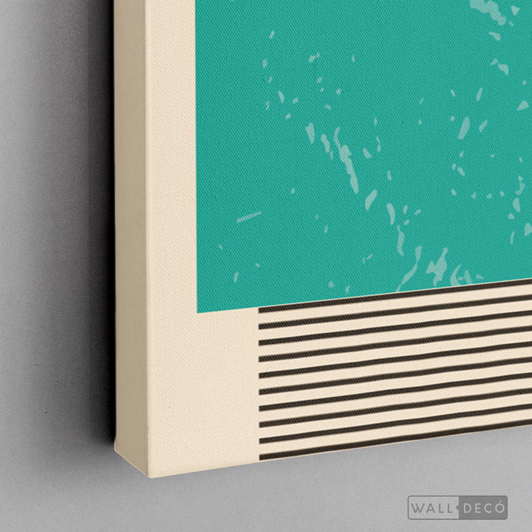 Cuadro Abstracto Minimal Sunset Menta