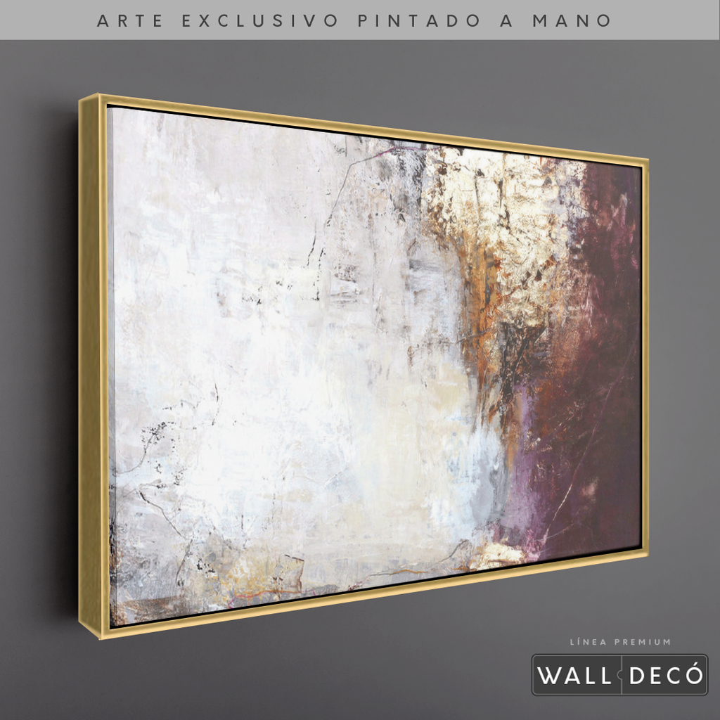 Arte Pintado a Mano Entre Luz y Rosa Horizontal
