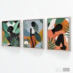Cargar imagen en el visor de la galería, Tríptico Mujeres Afro Tropical
