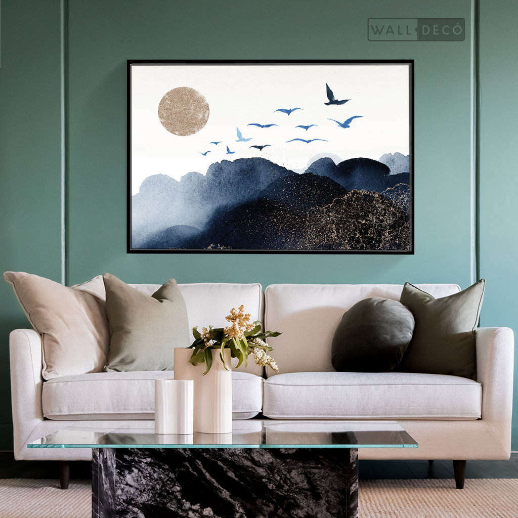 Cuadro Fragmentos Aves y Luna