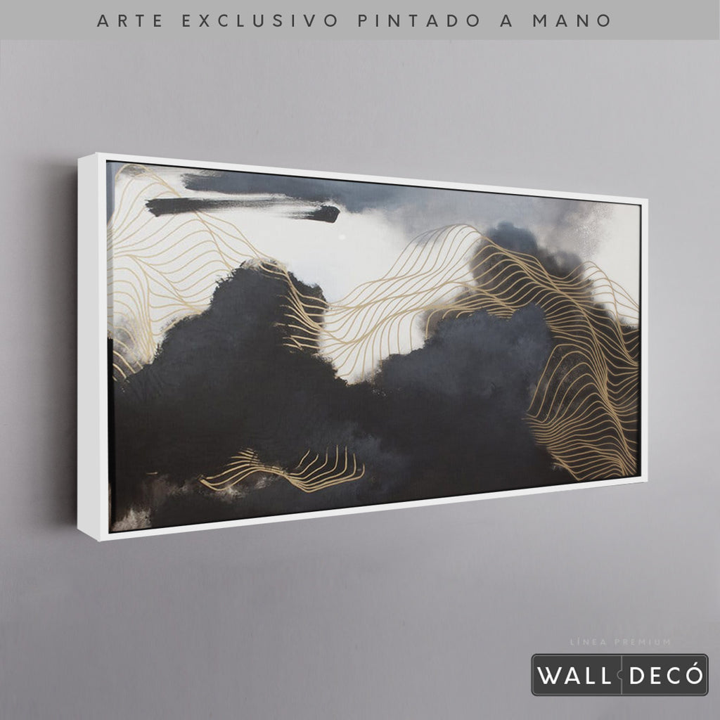 Arte Pintado a Mano Ritmo Nocturno Horizontal