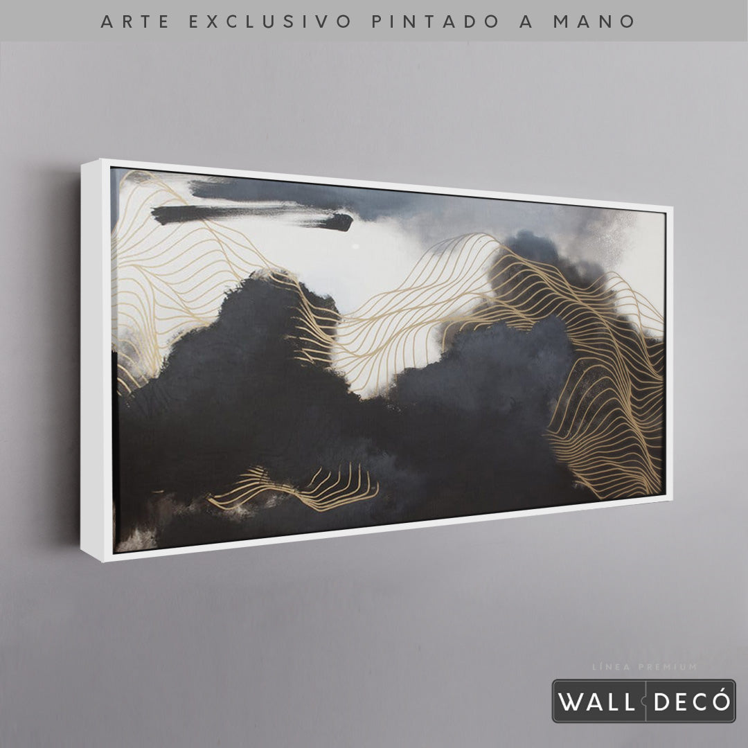 Arte Pintado a Mano Ritmo Nocturno Horizontal
