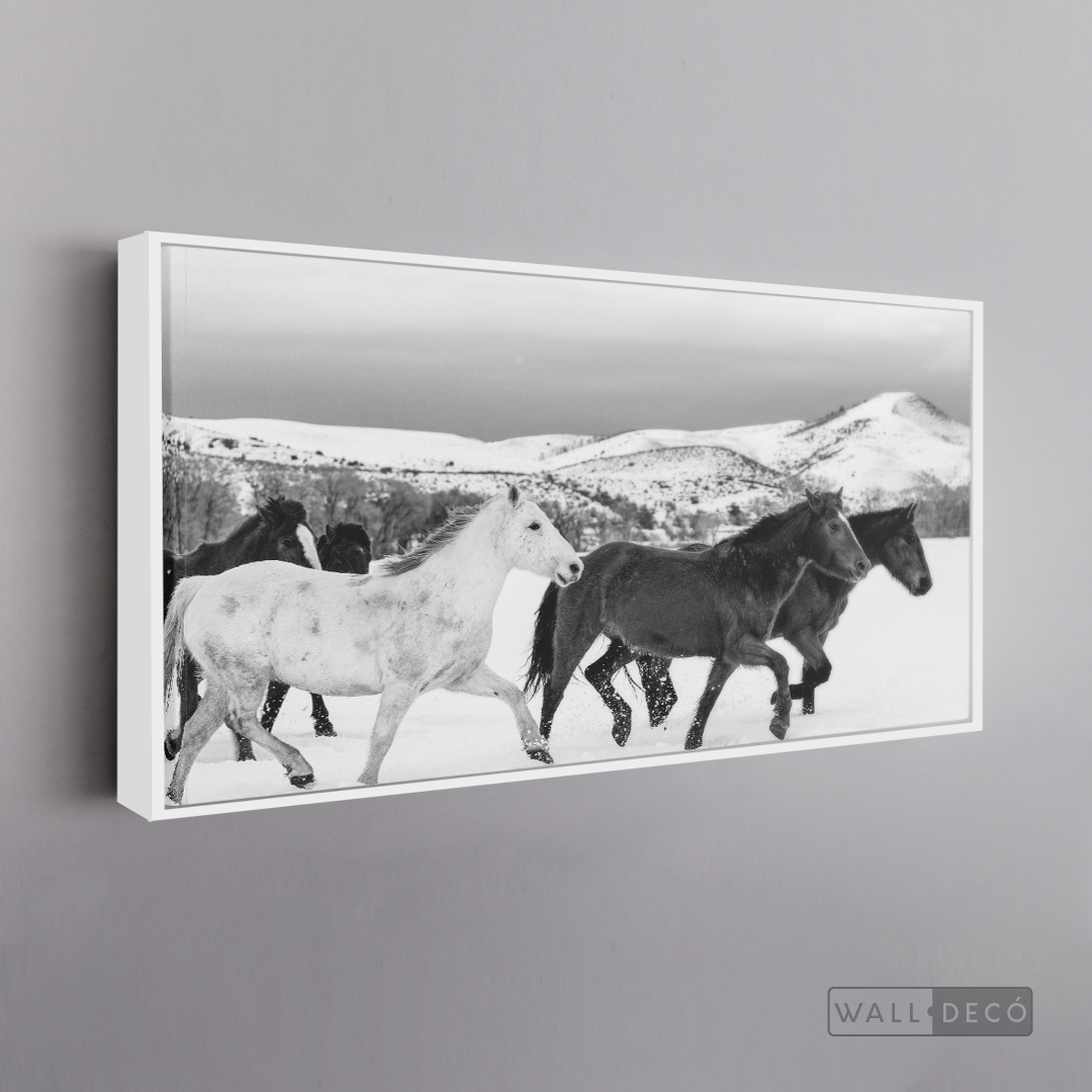Cuadro Animales Caballos Boho Horizontal