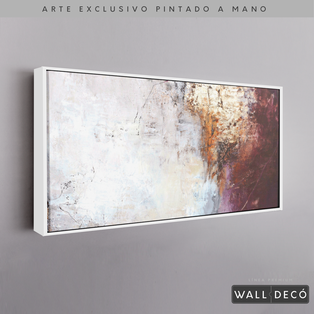 Arte Pintado a Mano Entre Luz y Rosa Horizontal