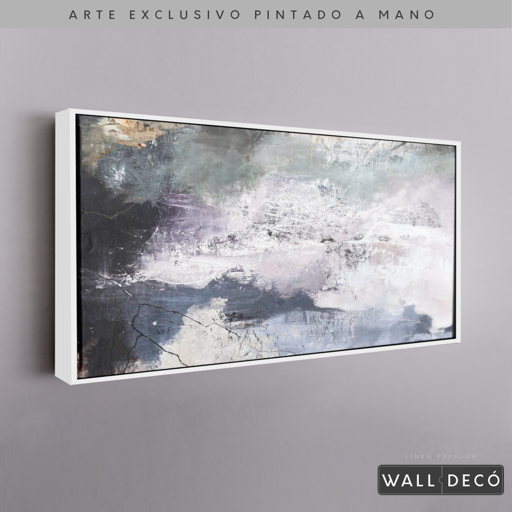 Arte Pintado a Mano Átomos de Mar Horizontal