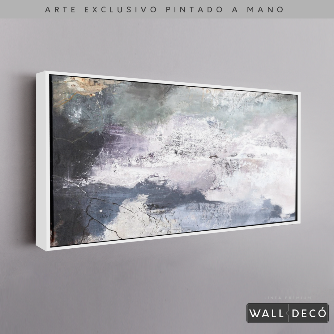 Arte Pintado a Mano Átomos de Mar Horizontal