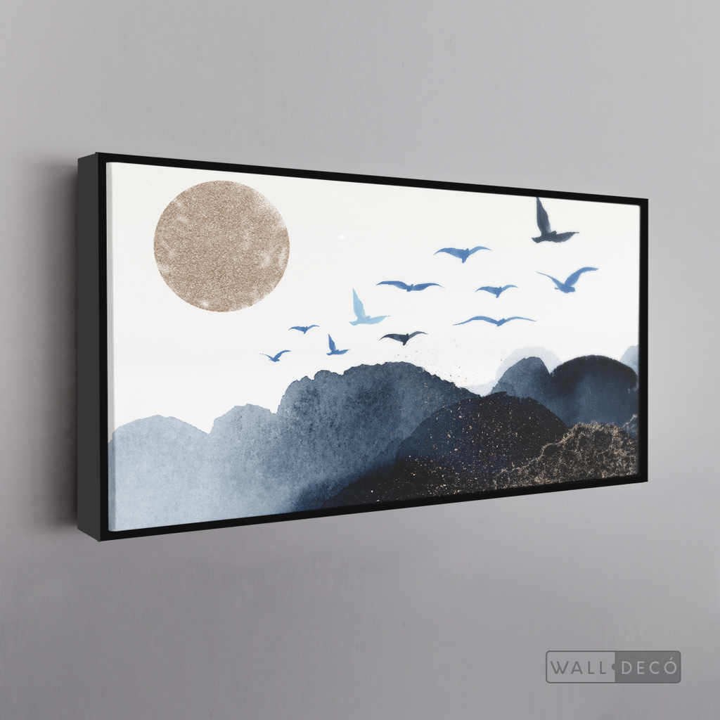 Cuadro Fragmentos Aves y Luna