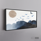 Cuadro Fragmentos Aves y Luna