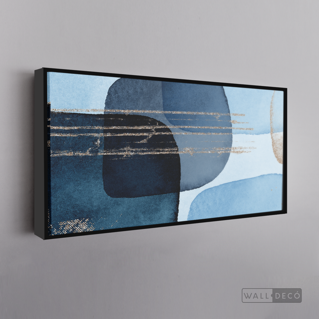 Cuadro Fragmentos Abstractos Azul