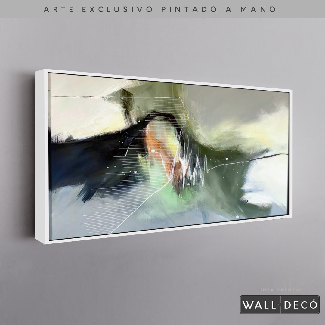 Arte Pintado a Mano Pensamiento Musical Horizontal
