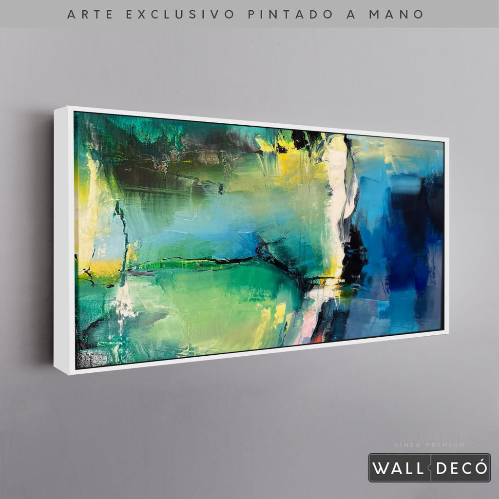 Arte Pintado a Mano Gema Horizontal