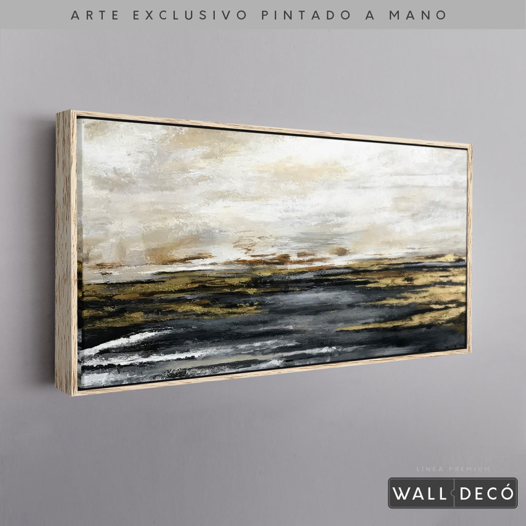 Arte Pintado a Mano Espejos en el Mar Horizontal