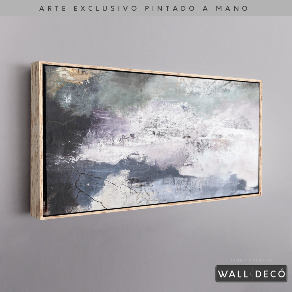 Arte Pintado a Mano Átomos de Mar Horizontal