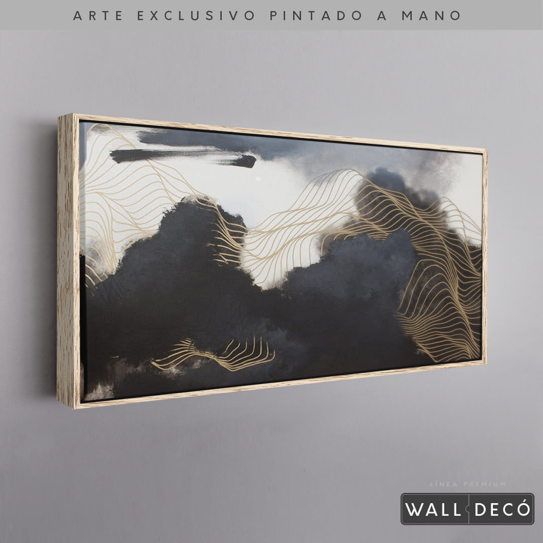 Arte Pintado a Mano Ritmo Nocturno Horizontal