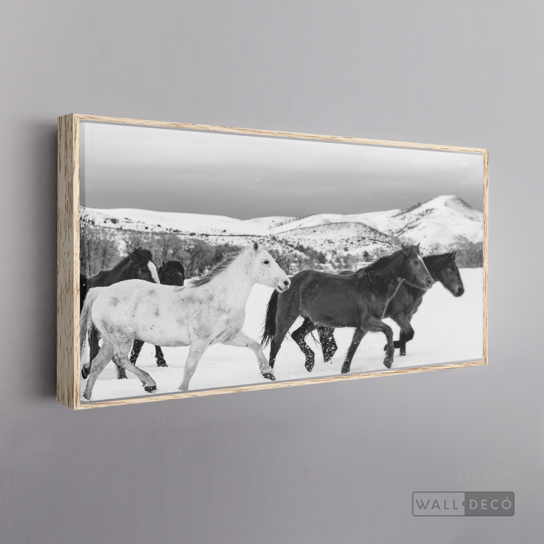 Cuadro Animales Caballos Boho Horizontal