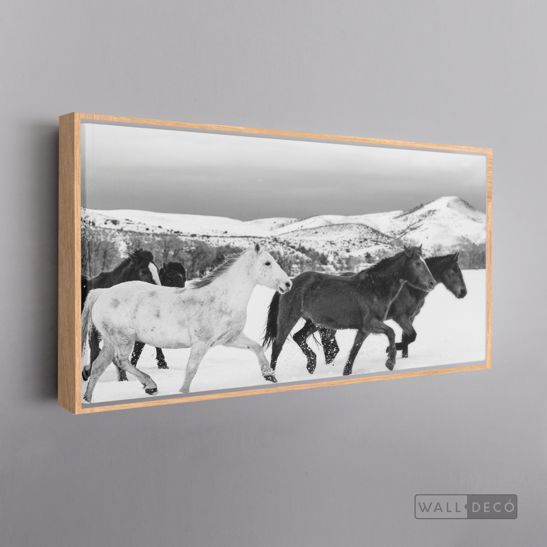 Cuadro Animales Caballos Boho Horizontal