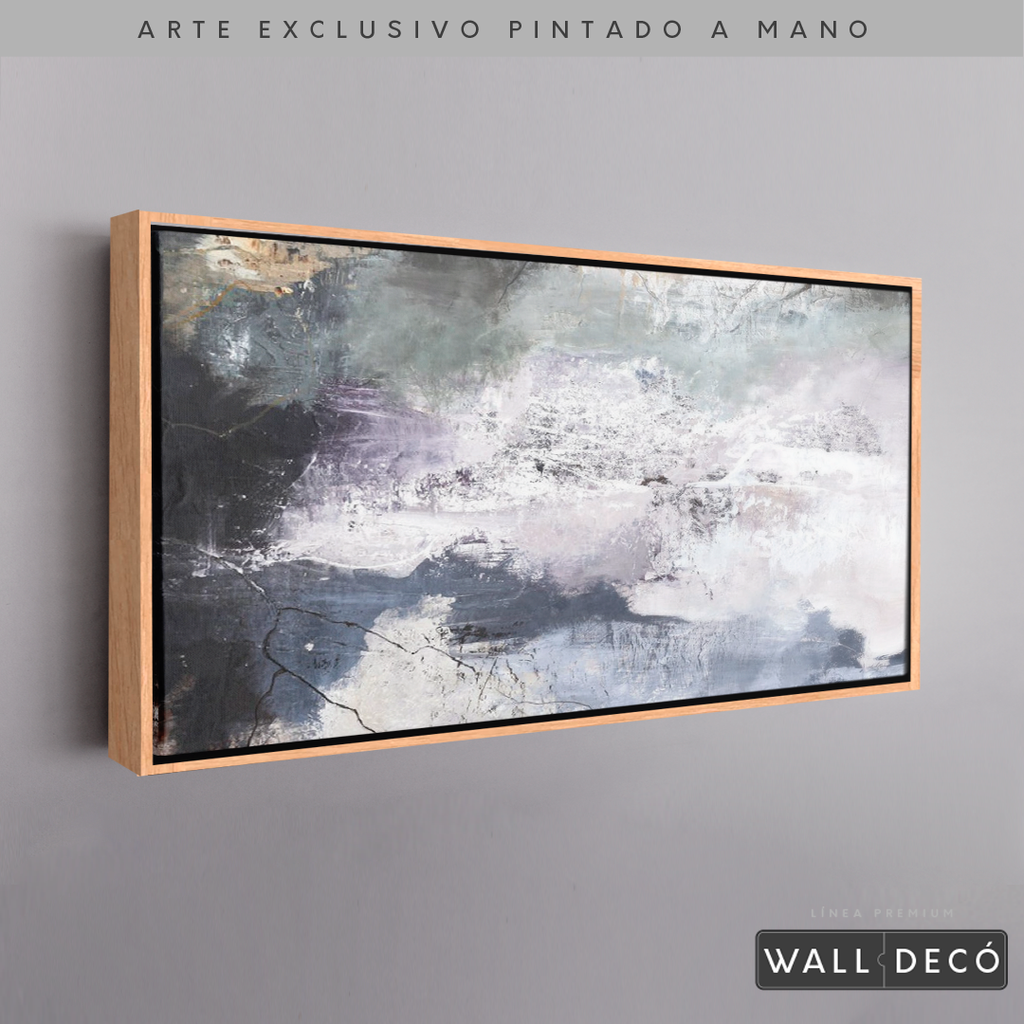 Arte Pintado a Mano Átomos de Mar Horizontal