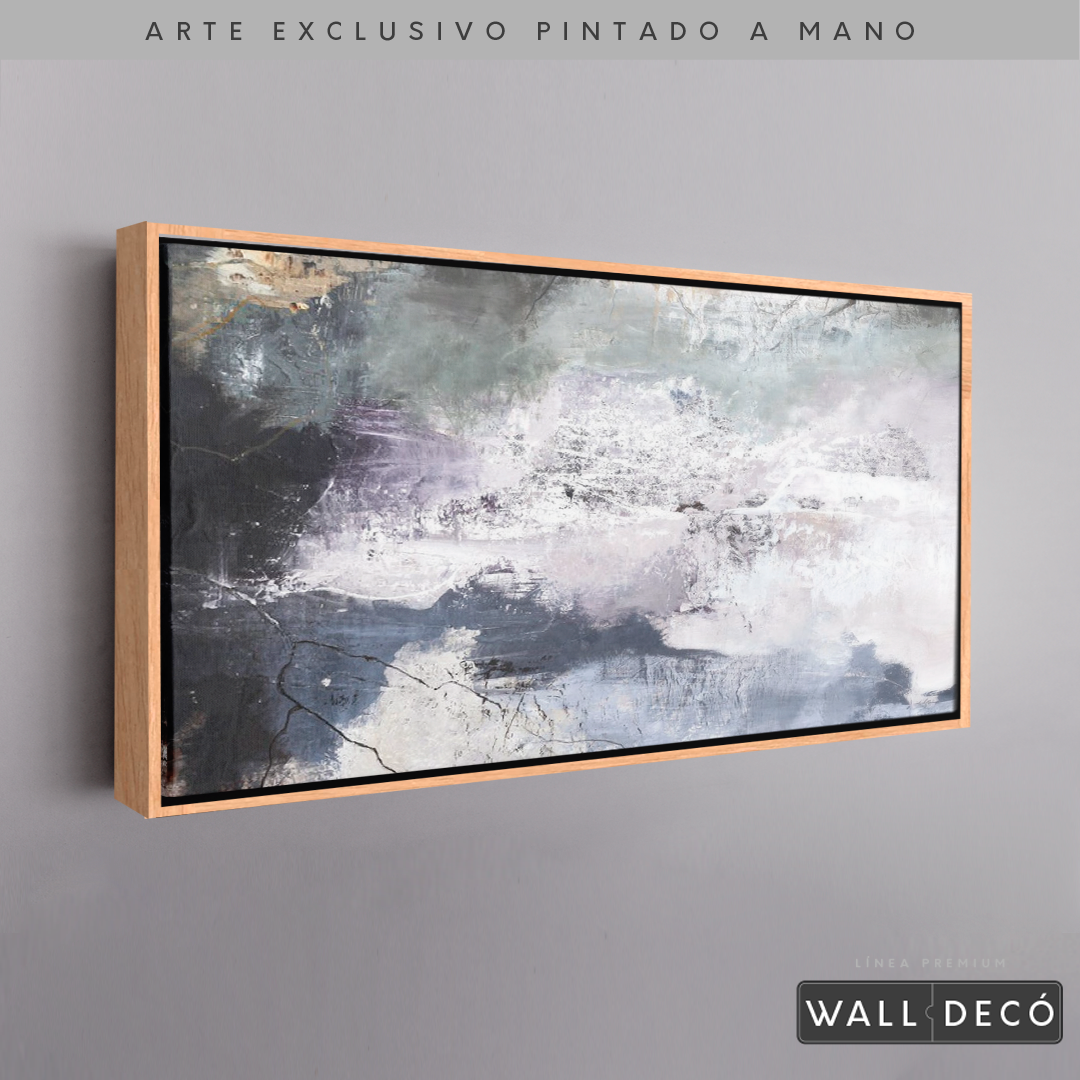 Arte Pintado a Mano Átomos de Mar Horizontal