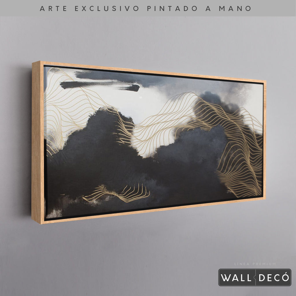 Arte Pintado a Mano Ritmo Nocturno Horizontal
