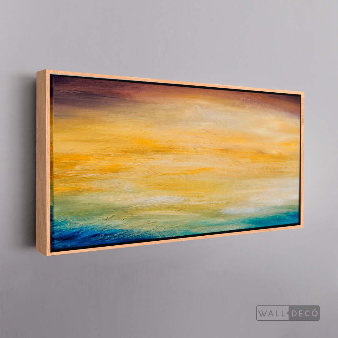 Cuadro Abstracto Atardecer en el mar