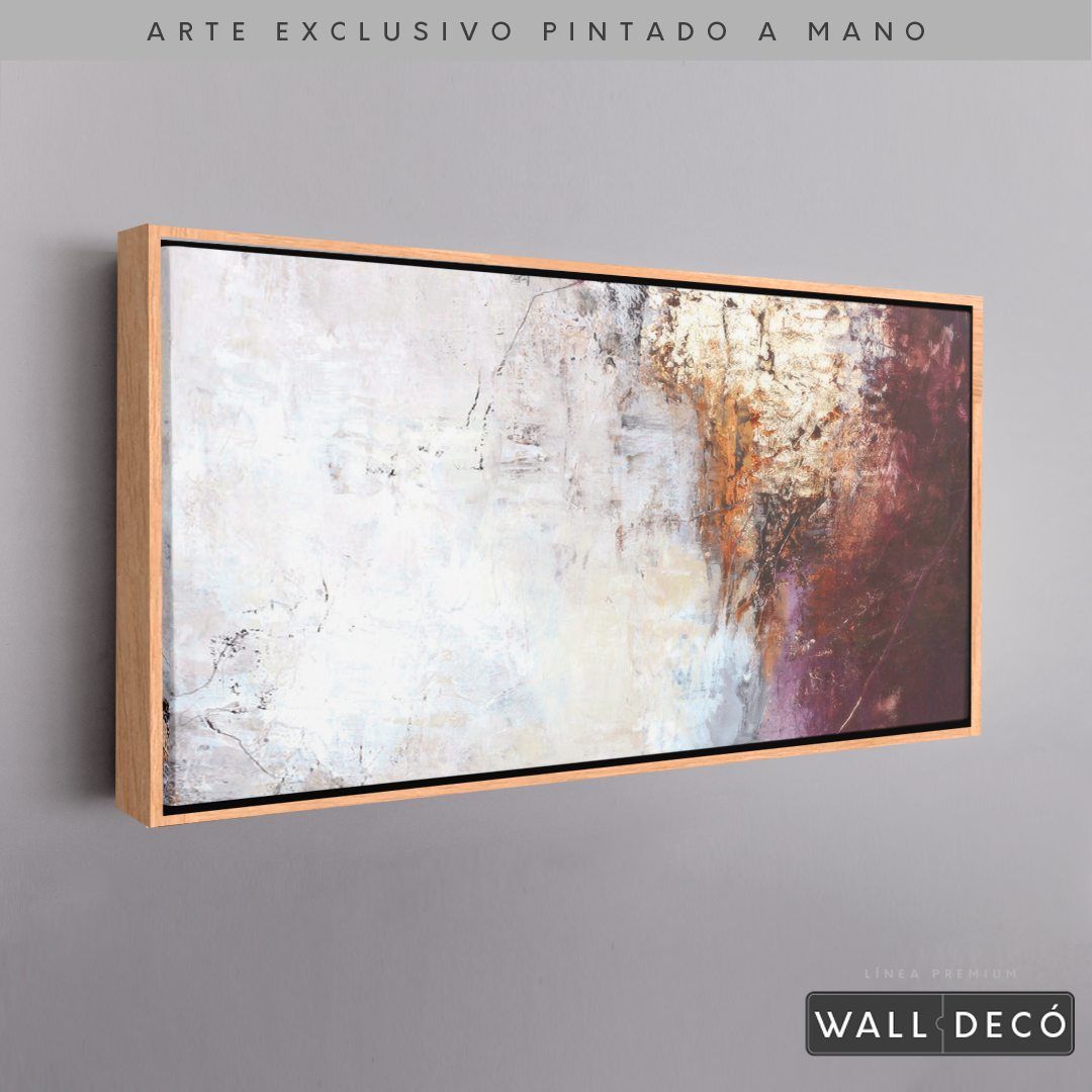 Arte Pintado a Mano Entre Luz y Rosa Horizontal