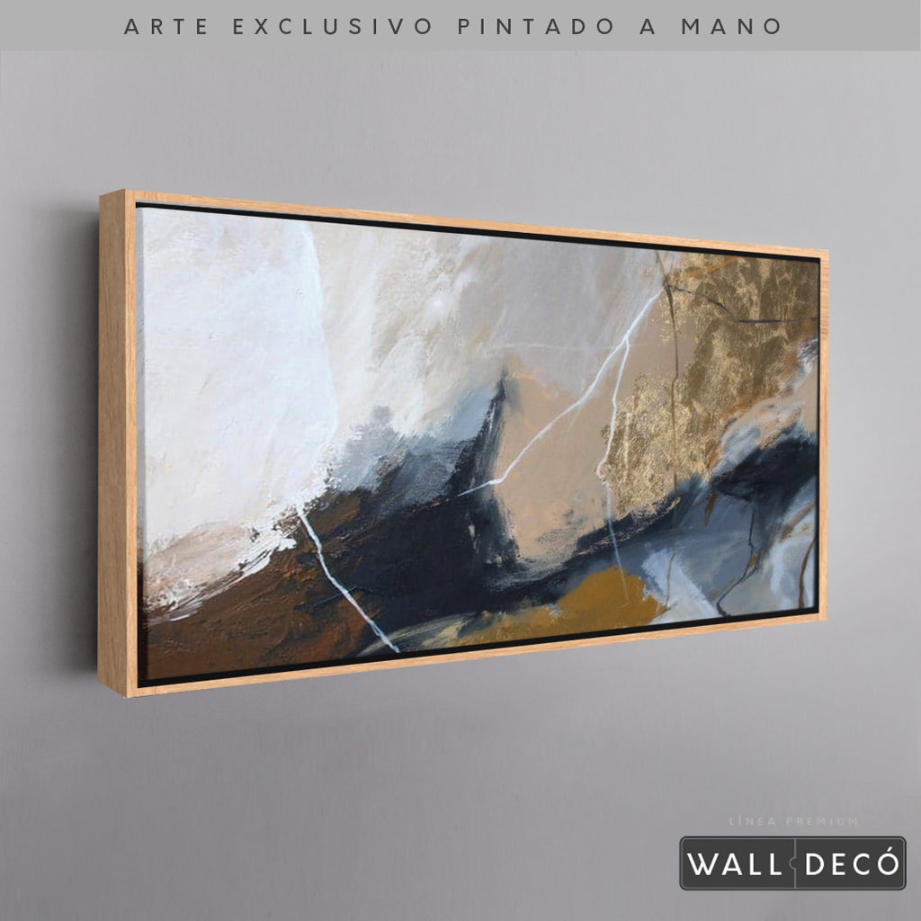 Arte Pintado a Mano Montañas de Color Horizontal
