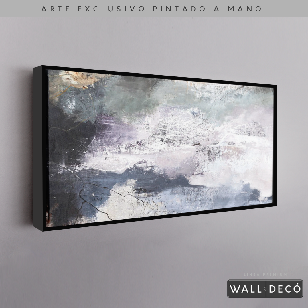 Arte Pintado a Mano Átomos de Mar Horizontal