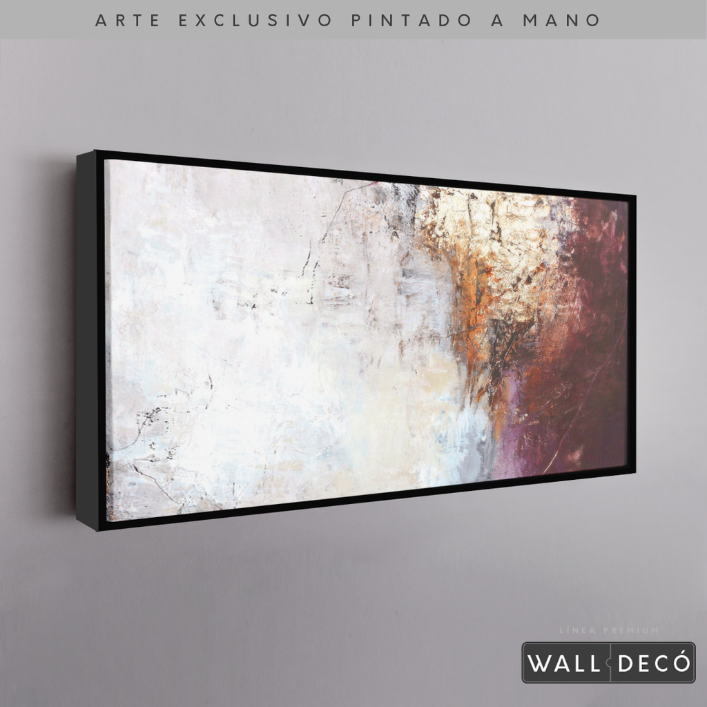 Arte Pintado a Mano Entre Luz y Rosa Horizontal