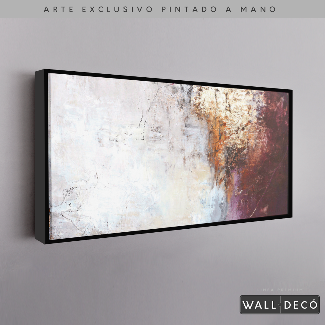 Arte Pintado a Mano Entre Luz y Rosa Horizontal