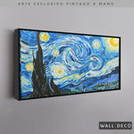 Cargar imagen en el visor de la galería, Arte Pintado a Mano Noche Estrellada Van Gogh Horizontal
