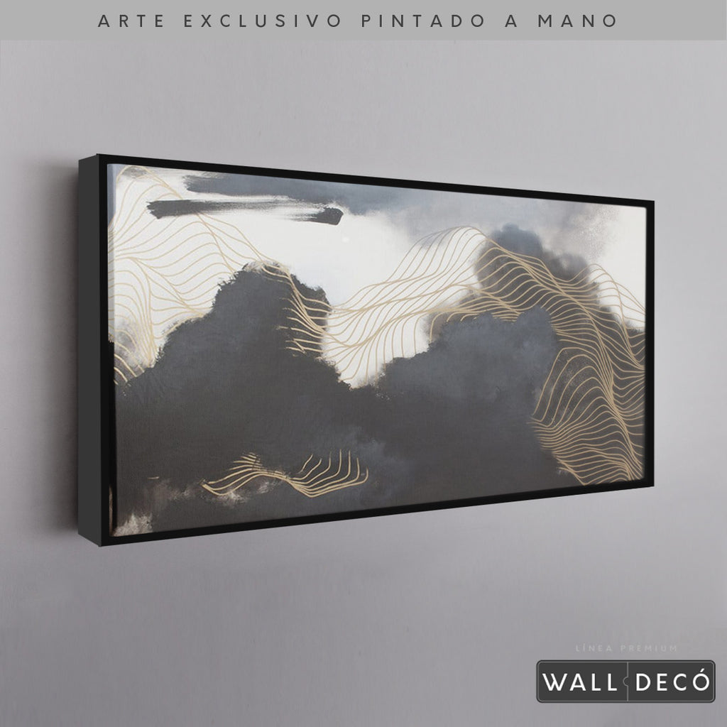 Arte Pintado a Mano Ritmo Nocturno Horizontal