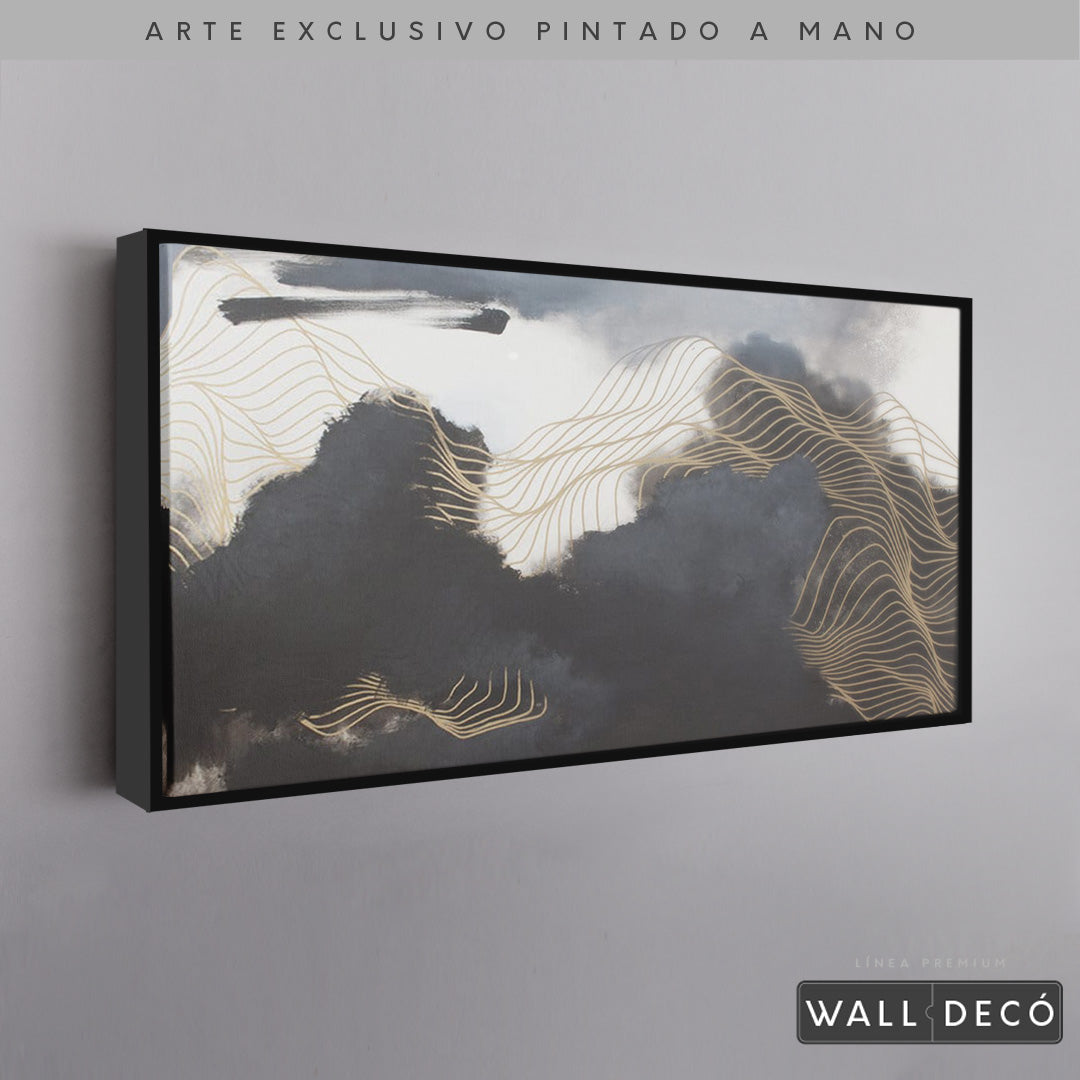 Arte Pintado a Mano Ritmo Nocturno Horizontal