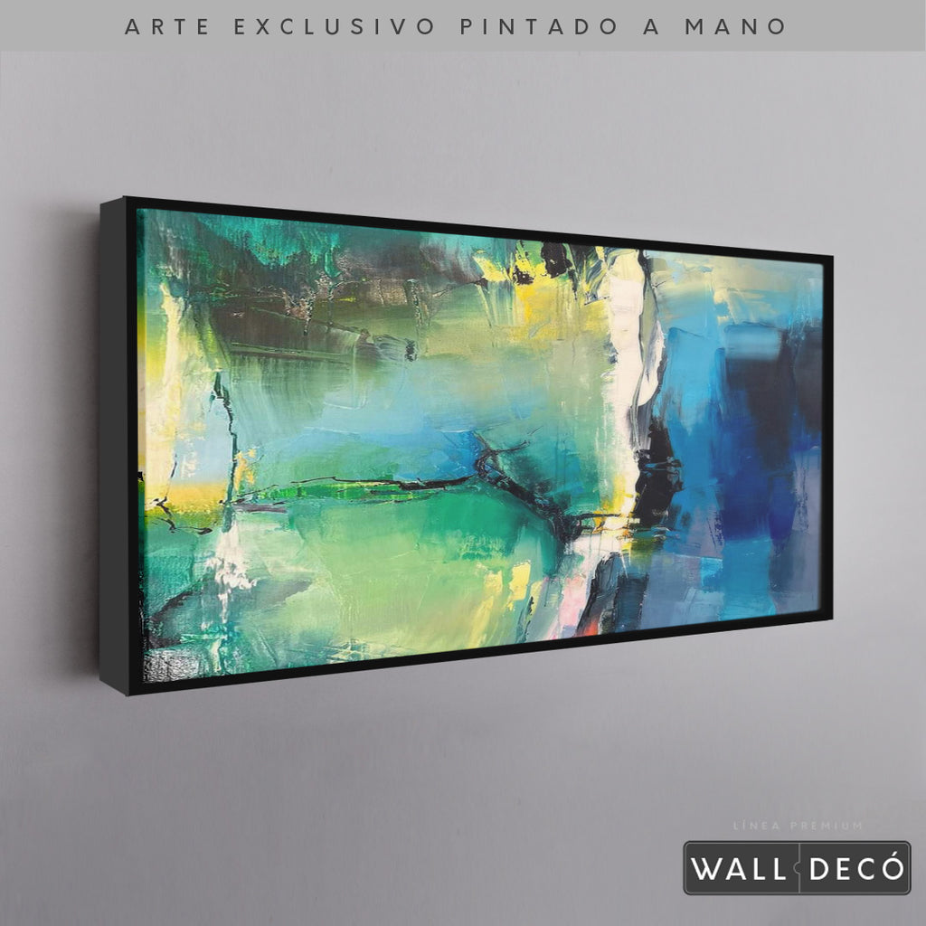 Arte Pintado a Mano Gema Horizontal