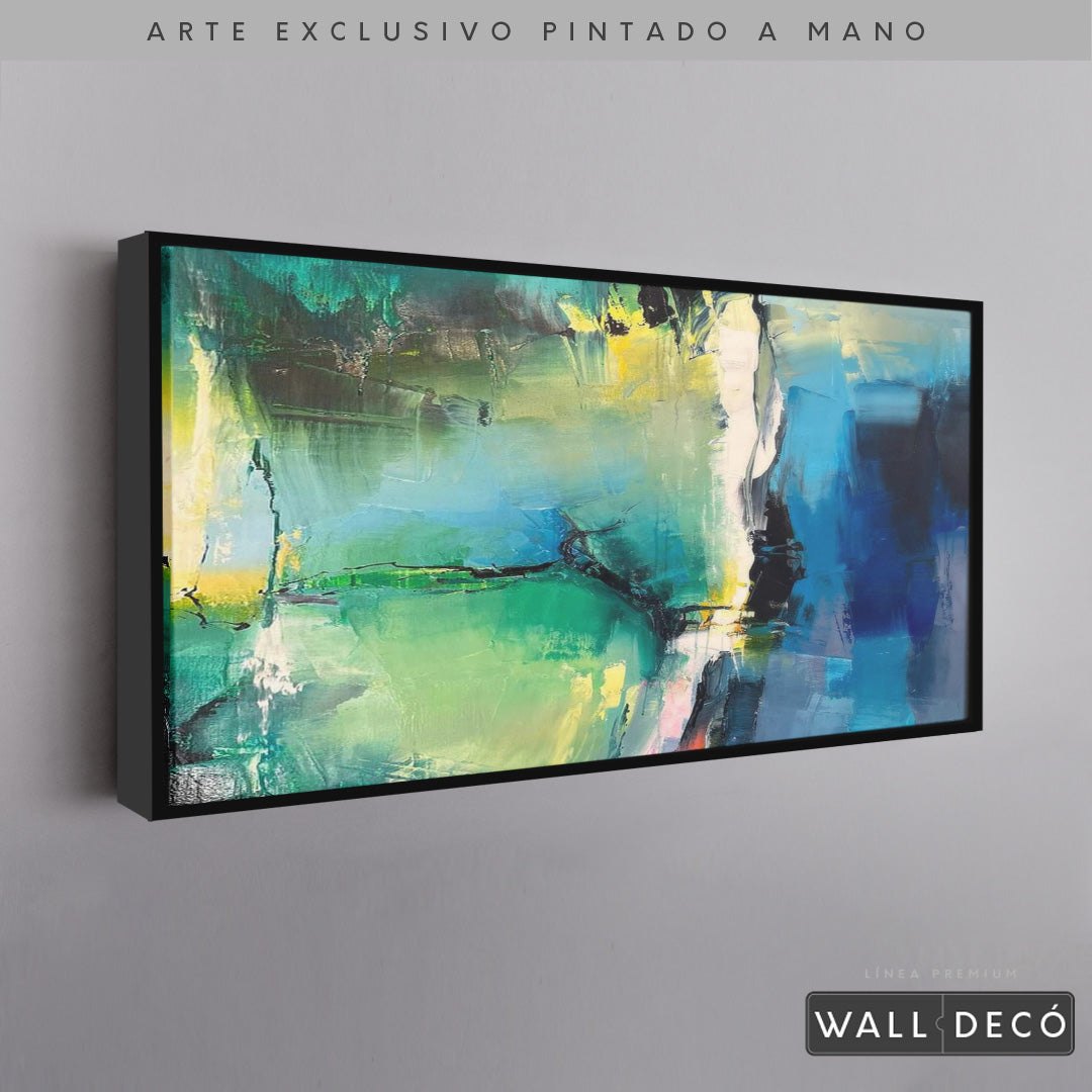 Arte Pintado a Mano Gema Horizontal