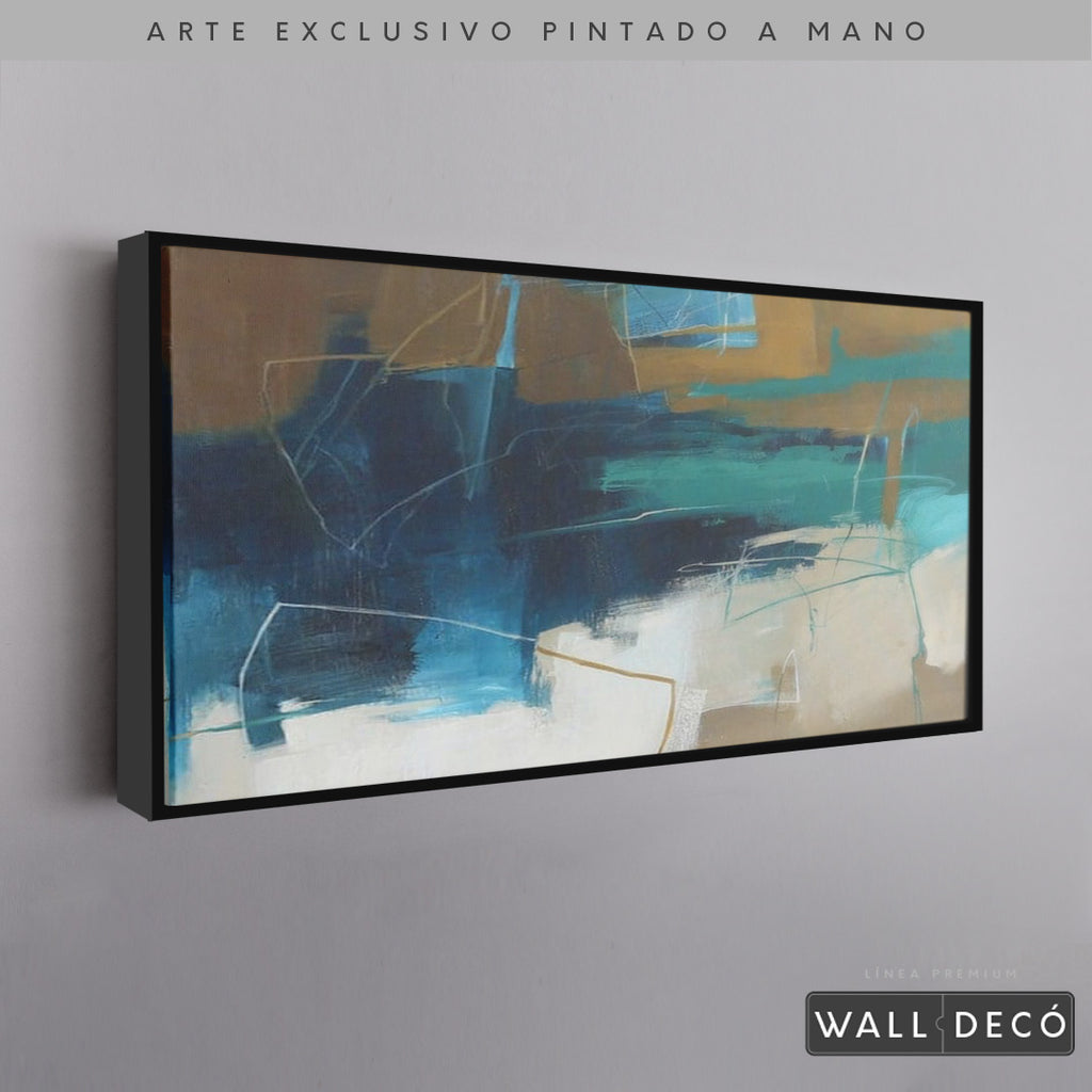 Arte Pintado a Mano Estuario Magno Horizontal