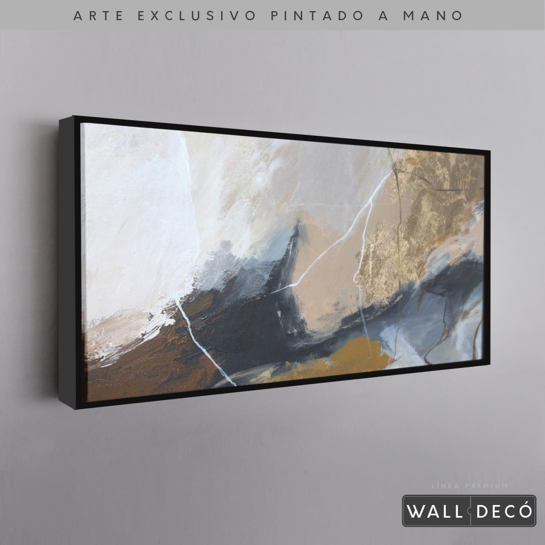 Arte Pintado a Mano Montañas de Color Horizontal