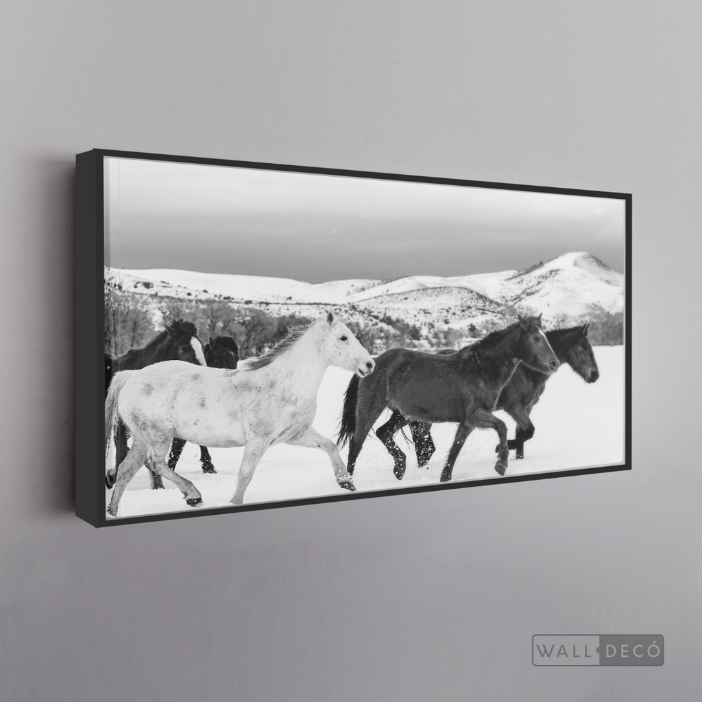 Cuadro Animales Caballos Boho Horizontal