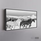 Cuadro Animales Caballos Boho Horizontal