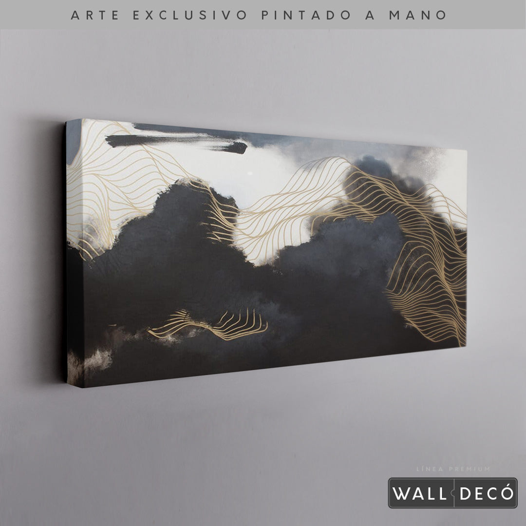 Arte Pintado a Mano Ritmo Nocturno Horizontal