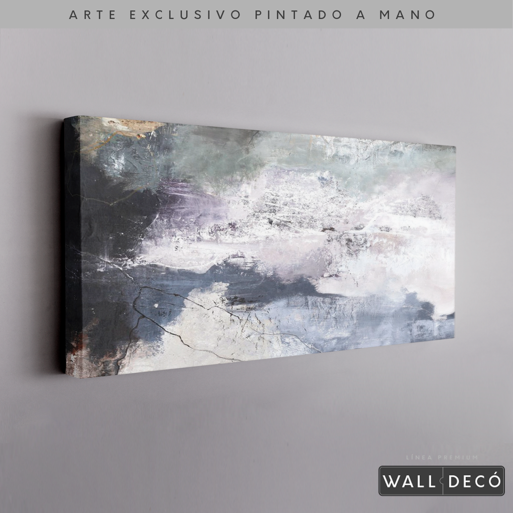 Arte Pintado a Mano Átomos de Mar Horizontal