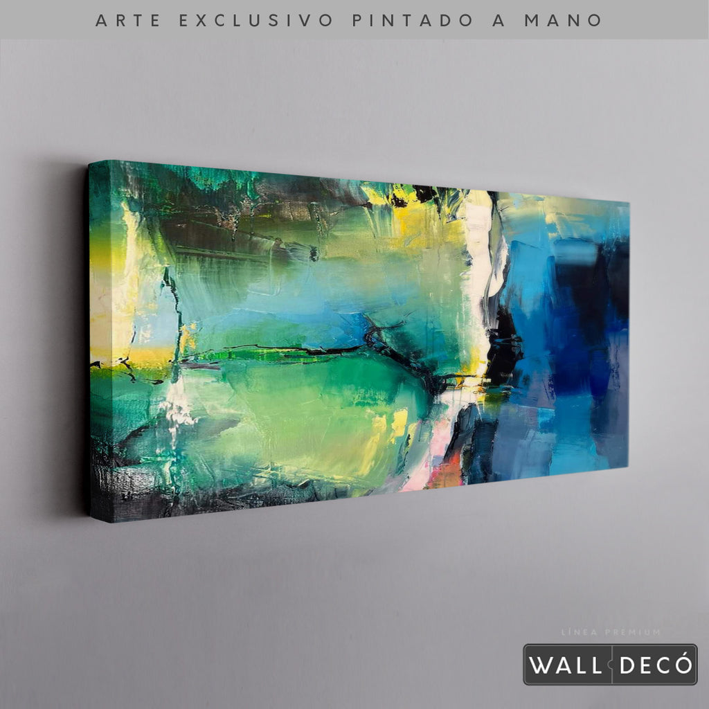 Arte Pintado a Mano Gema Horizontal